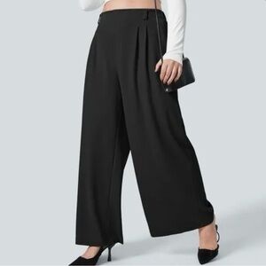 NEW Halara Flex Waffle Knit Pants Sz XL Petite Wide Leg High Waist Pockets